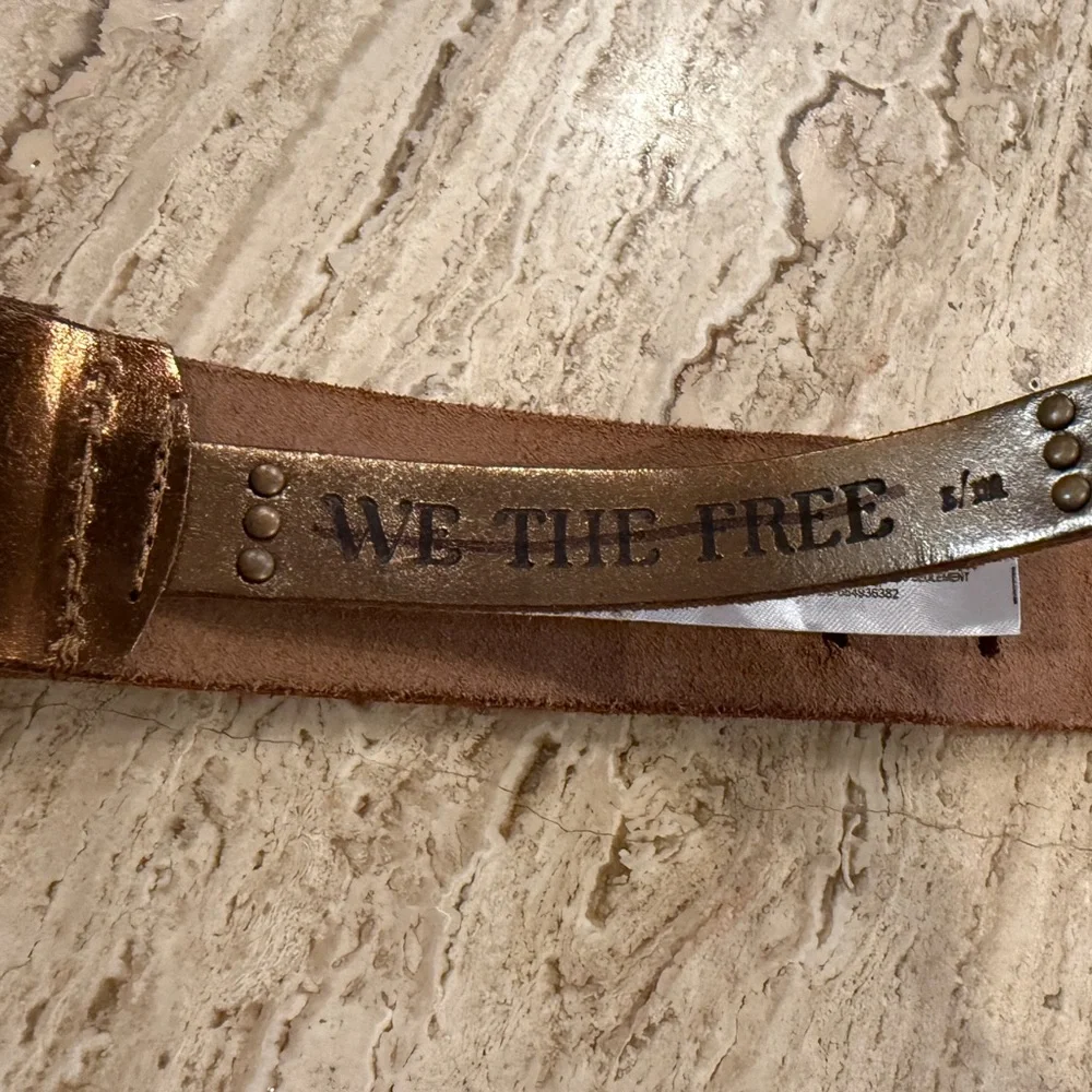 Free People We The Free Jona Belt Bronze Small/Medium. New without tags - Picture 3 of 3